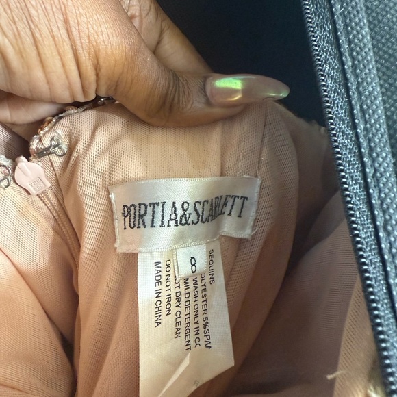 Portia and Scarlett Gold Sequin Prom Dress - Picture 6 of 7